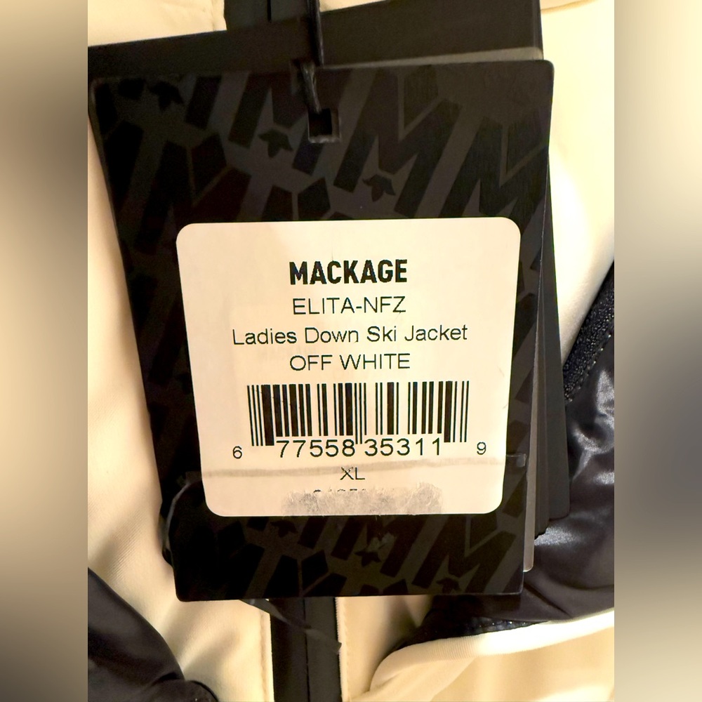 NWTs Mackage Elita-NFZ Down Ski Jacket. Off-White. Sz. XL - Picture 8 of 12